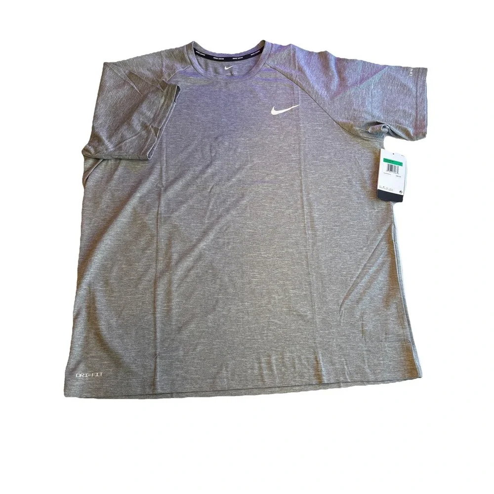 NIKE  Hydroguard Swim Dri-Fit Tee Shirt Grey UPF40 Men's XL‎